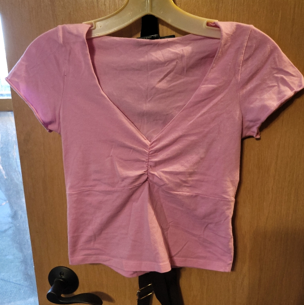 Handmade Y2k Light Pink Medium Crop Top | Cutesy and Girly